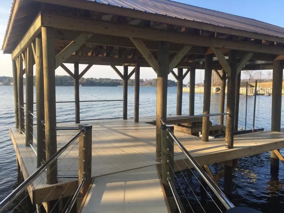 Custom Docks waterfront construction work
