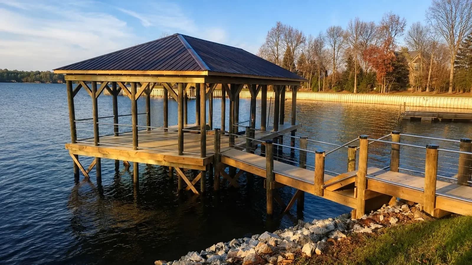 Custom Docks waterfront construction work