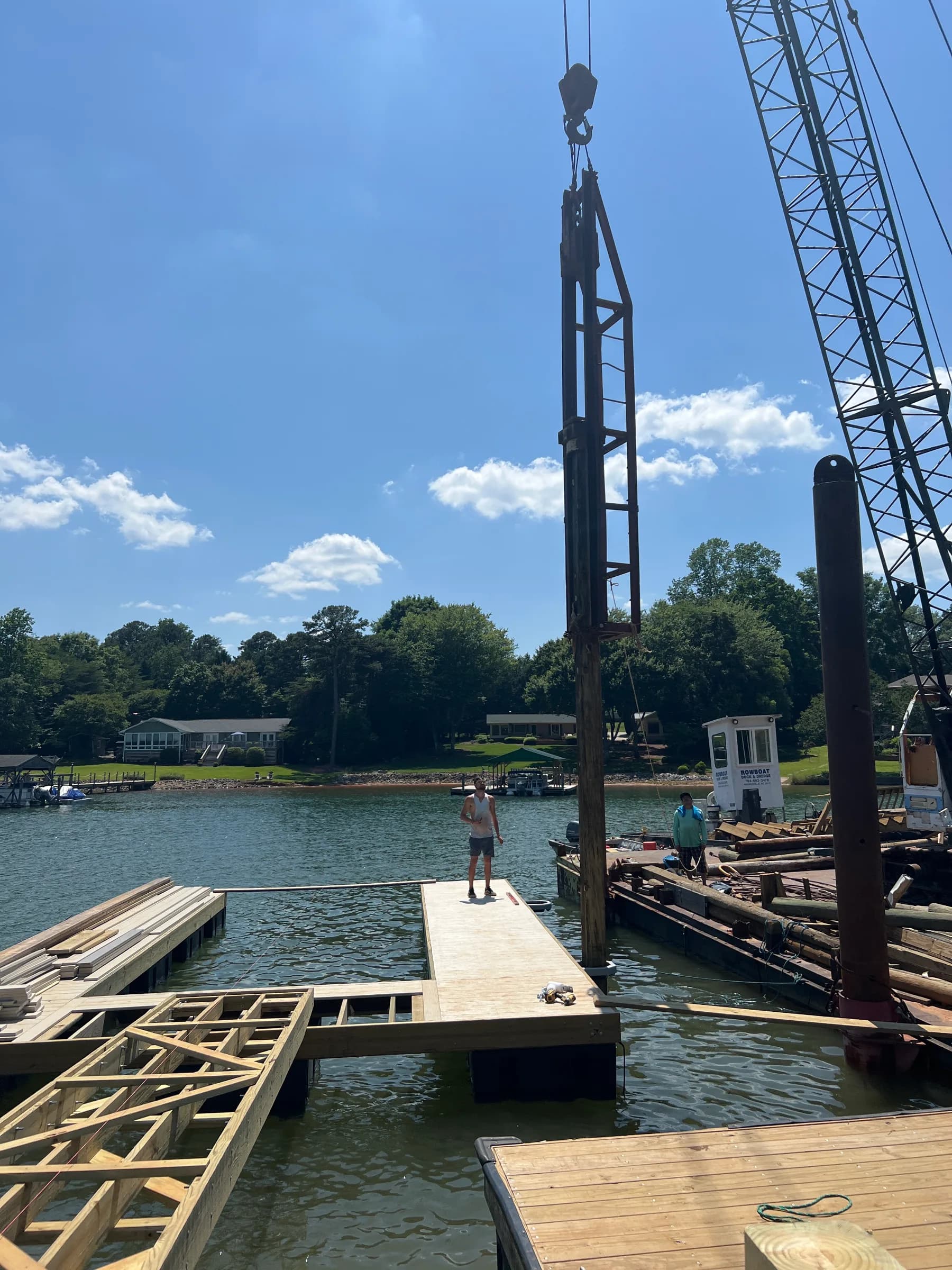 Pile Driving waterfront construction work