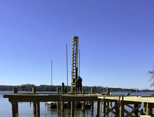 Pile Driving waterfront construction work