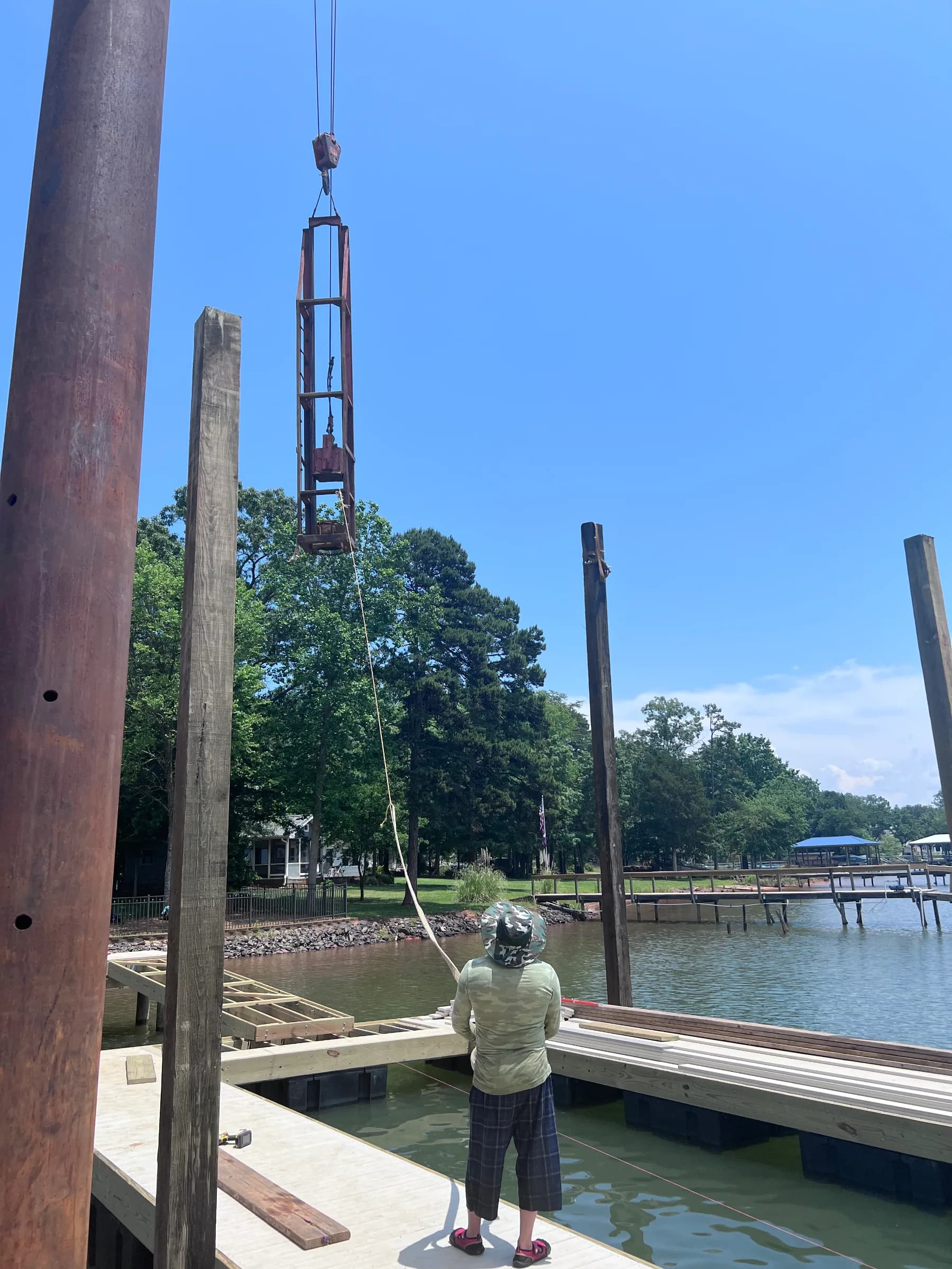 Pile Driving waterfront construction work